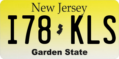 NJ license plate I78KLS