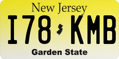 NJ license plate I78KMB