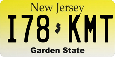 NJ license plate I78KMT