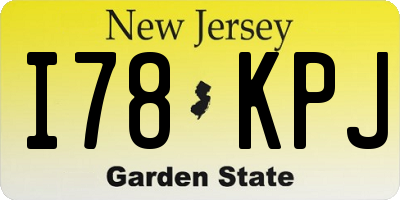 NJ license plate I78KPJ