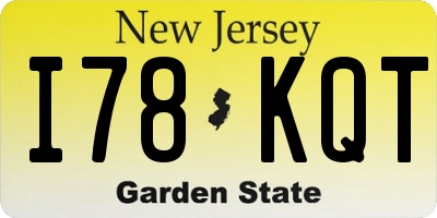 NJ license plate I78KQT