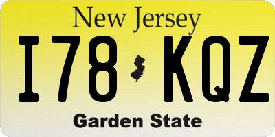 NJ license plate I78KQZ