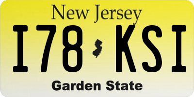 NJ license plate I78KSI