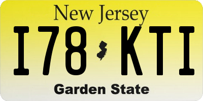 NJ license plate I78KTI