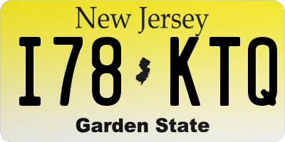NJ license plate I78KTQ