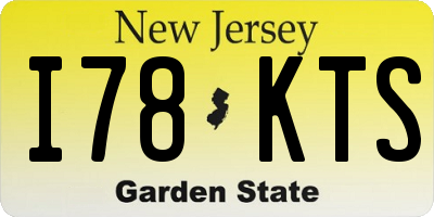 NJ license plate I78KTS