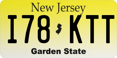 NJ license plate I78KTT