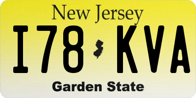 NJ license plate I78KVA