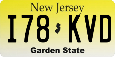 NJ license plate I78KVD