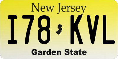 NJ license plate I78KVL