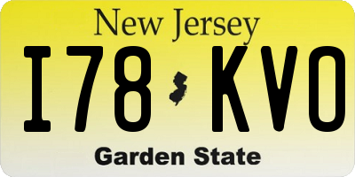 NJ license plate I78KVO