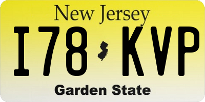 NJ license plate I78KVP