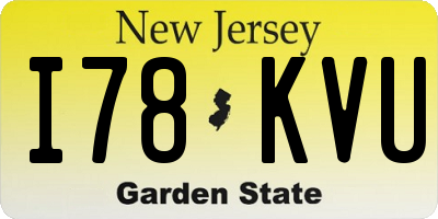NJ license plate I78KVU
