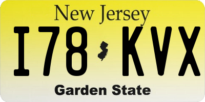 NJ license plate I78KVX
