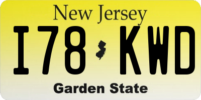 NJ license plate I78KWD