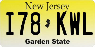 NJ license plate I78KWL