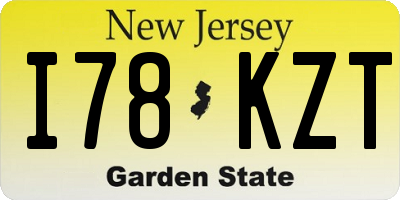 NJ license plate I78KZT
