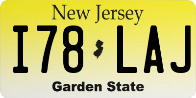 NJ license plate I78LAJ