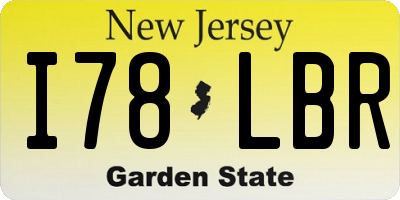 NJ license plate I78LBR