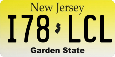 NJ license plate I78LCL