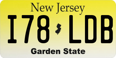 NJ license plate I78LDB