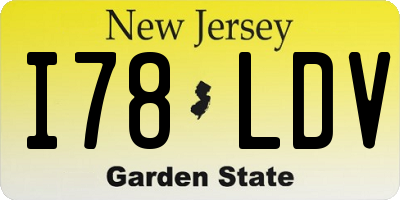 NJ license plate I78LDV