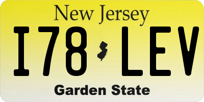 NJ license plate I78LEV