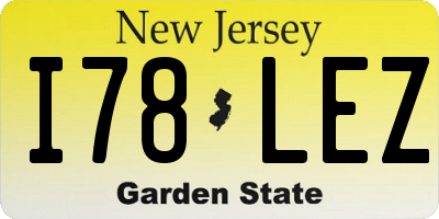NJ license plate I78LEZ