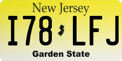 NJ license plate I78LFJ