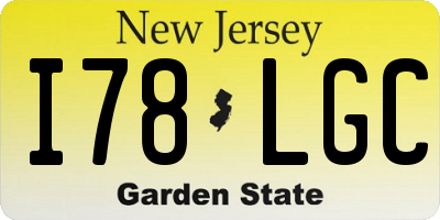 NJ license plate I78LGC