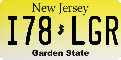 NJ license plate I78LGR