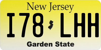 NJ license plate I78LHH