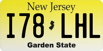 NJ license plate I78LHL