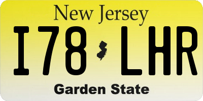 NJ license plate I78LHR