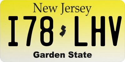 NJ license plate I78LHV