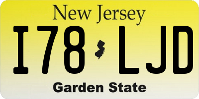 NJ license plate I78LJD