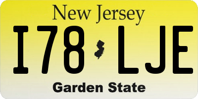 NJ license plate I78LJE