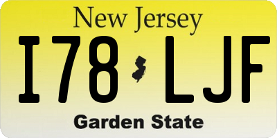 NJ license plate I78LJF