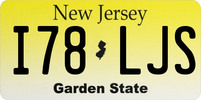 NJ license plate I78LJS