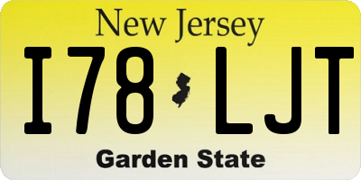 NJ license plate I78LJT