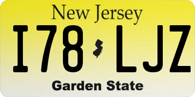 NJ license plate I78LJZ