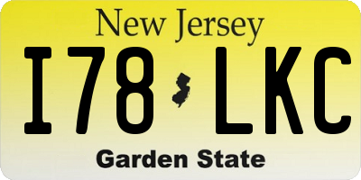 NJ license plate I78LKC