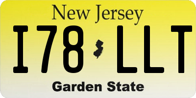 NJ license plate I78LLT