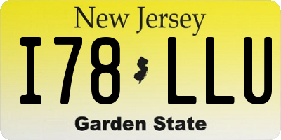 NJ license plate I78LLU