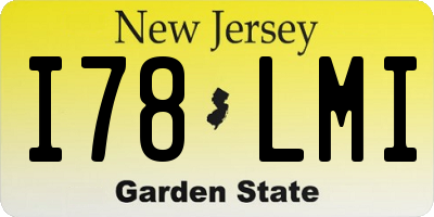 NJ license plate I78LMI