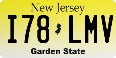 NJ license plate I78LMV