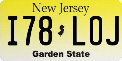 NJ license plate I78LOJ