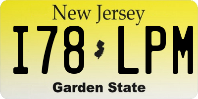NJ license plate I78LPM