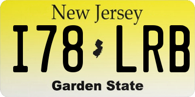 NJ license plate I78LRB