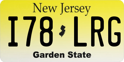 NJ license plate I78LRG